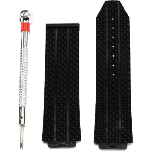 24mm Silicone Edition Fashion WatchBand For hublot Big Bang Series Skidproof Band Soft Watch Strap Wrist Bracelet Replacement