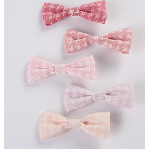 Handmade Baby Girls Fabric Bows Hairpins Sweet Girls Plaid Knot Ties Hair Clips 2019 Infant Hair Barrettes Hair Accessories