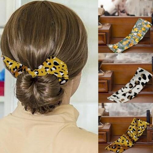 New Chiffon Bowknot Elastic Hair Bands For Women Girls Solid Color Scrunchies Headband Hair Ties Ponytail Holder Hair Accessorie