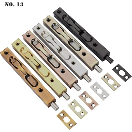 Door Flush Bolt 6 Inch Concealed Security Door Lock for French cupboard/Wood Doors/Window 4 Colors Optional