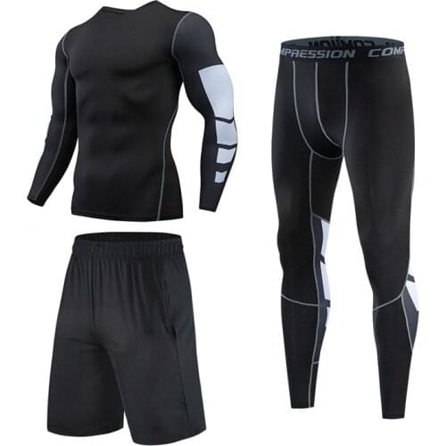 MMA Rash Guard T-Shirt +Pant Sport Sets Rashguard For Men Fitness Gym MMA Clothing Kickboxing Muay Thai Shorts Boxing Tracksuits