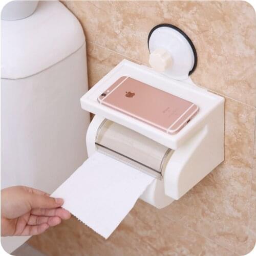 Wall Super Strong Sucker Sucking Disc Tissue Case Tissue Storage Racks Toilet Bathroom Wall Tissue Boxes Napkin
