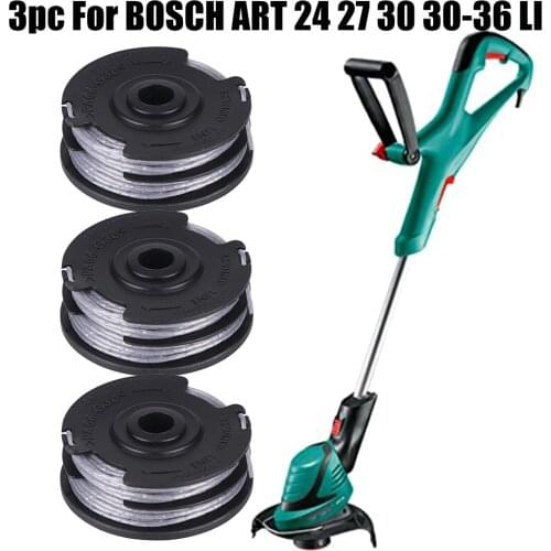 3pc For BOSCH ART 24 27 30 30-36 LI Strimmer Trimmer Cutting Line Spool Feed 6m 1.6mm Garden Tool Parts Replacement