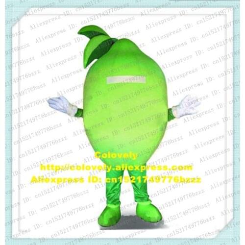 Delicious Green Lemon Lime Limon Mango Chito Melon Mangifera Indica Mascot Costume With Big Cylinder Body Chopine No.7156 FS