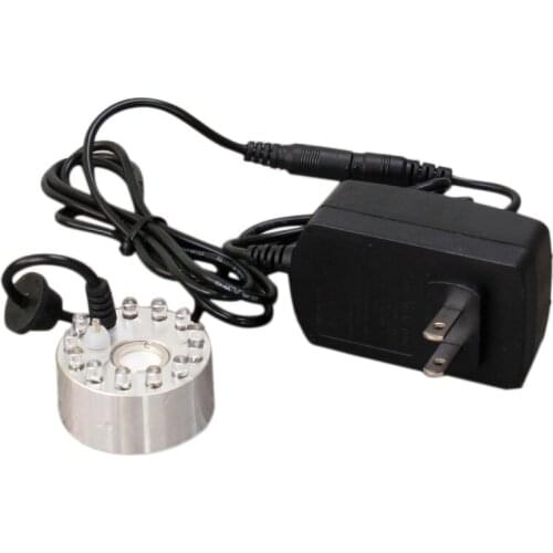 Mist Maker 12 LED Mister Fogger Water Fountain Pond Fog Machine Atomizer Air Humidifier Indoor Fountain US Plug