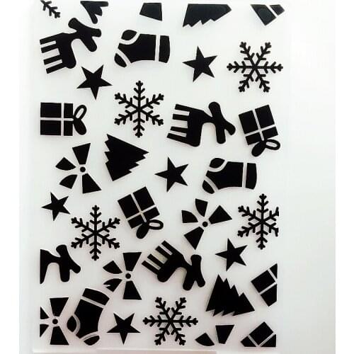 YLEF062 Christmas Gifts Plastic Embossing Folder For Scrapbook Stencils DIY Photo Album Cards Making Decoration Scrapbooking