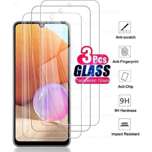 3PCS full cover protective glass for sansung a 32 glass screen protectors for samsung galaxy a32 4g sm-a325f/ds 6.4'' phone film