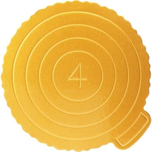 10Pcs Round Square Gold Color Cake Base Mousse Cake Boards Coasters Practical Cupcake Board Portable Decor Bakeware