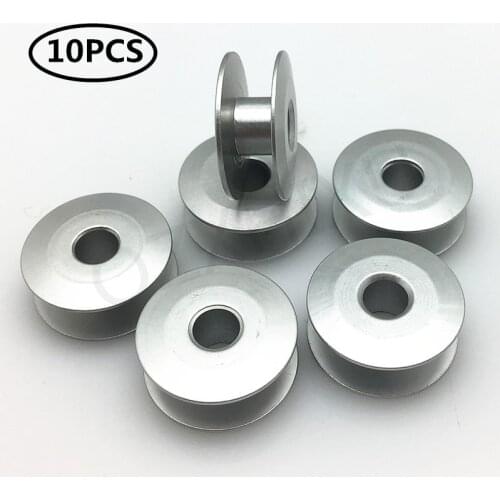 10pcs/lot Industrial Aluminum Bobbins Metal Spools Carft For Singer Brother Sewing Machine Tools 7YJ311