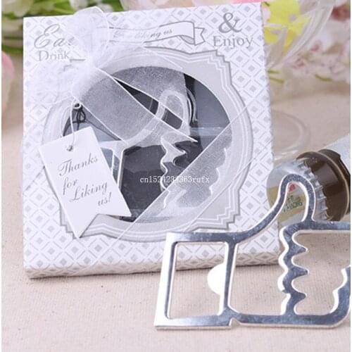 100pcs Wedding Favors and gifts Facebook Like Bottle Opener in Gift Boxes Wine Opener Wedding Party Bridal Shower Gifts