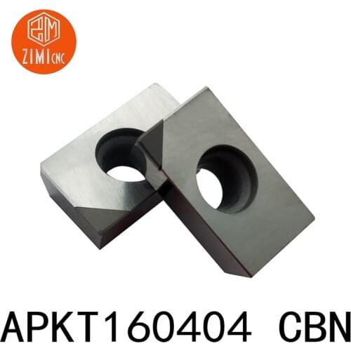 2pcs APKT160404 CBN CNC Tools Milling CutterTurning Tools Milling Carbide Insert blade for cutting high hardness materials