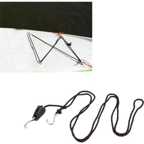 2 PCS Pulley Ratchets Kayak and Canoe Boat Bow and Stern Rope Lock Tie Down Strap Duty Adjustable Rope Hanger