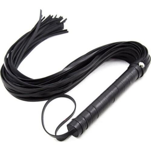 48cm PU Leather Whip With Lashing Handle Spanking Paddle Scattered Whip Knout Flirting Erotic Sex Toys for SM Adult Games
