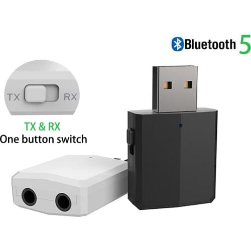 5.0 USB Bluetooth Transmitter for TV 3.5mm Mini Car Bluetooth Receiver AUX Stereo Music with Change Switch Wireless Adapter d29