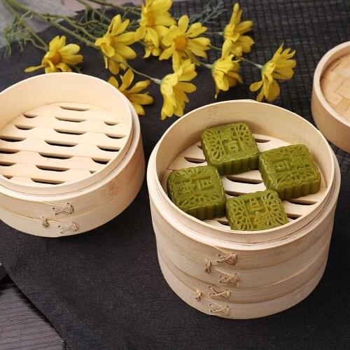 Bamboo Steamer Cooker Basket Weaving With Cover Set Kitchen Tools Cooking Steam For Dumpling Vegetable Sum Snack Egg Rice Fish