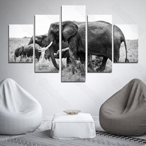 Frameless Painting Elephant Ethnic Group African Grassland Personality Art Poster Living Room Decoration Sofa Background
