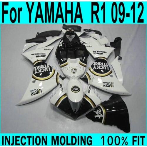 Free custom fairings For YAMAHA R1 2009 2010 2011 2012 2013 Fairings ( Lucky decal ) Injection Fairing kit XP57