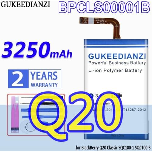 GUKEEDIANZI High Capacity Battery BPCLS00001B 3250mAh for BlackBerry Q20 Classic SQC100-1 SQC100-3 Mobile Phone Bateria