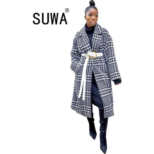 Classic Women Long Sleeve Plaid Jacket Autumn Winter Oversized Coat 2020 Fashion Loose Outwear Vintage Elegant Top Streetwear