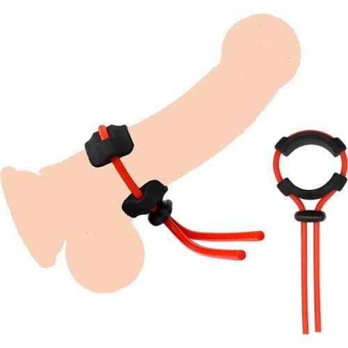 Semen Lock Adjustable Rope Penis Ring for Men Delay Ejaculation Cock Ring Adult Sex Toys Lasting Erectile Dick Cockring Sex Shop