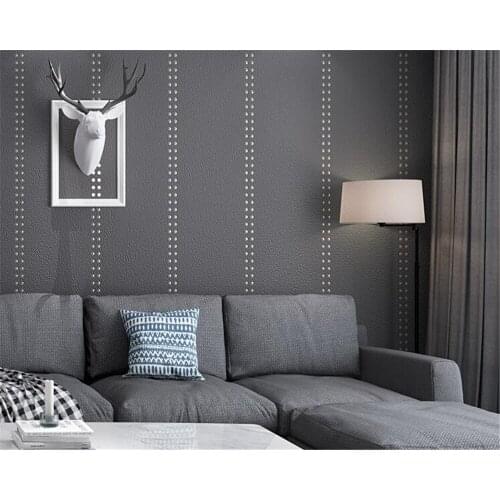 Beibehang Living room wall soft rivet wallpaper Nordic plain non-woven deerskin sofa TV background home decoration 3d wallpaper