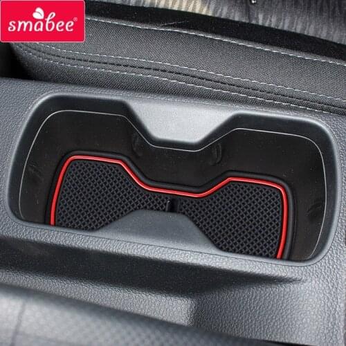Anti-Slip Gate slot cup pad for SSANGYONG TIVOLI 2015-2018 Interior Accessories Rubber Coaster Non-slip mat Car Sticker