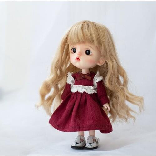 New 16cm BJD Ob11 Doll Clothes Vintage Dress Lace Skirt 1/12 Doll House GSC YMY P9 Universal Clothes Accessory Kawaii DIY Gifts