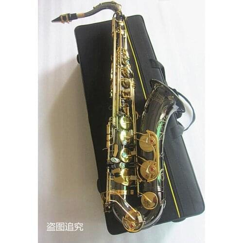 New Tenor Saxophone High Quality Sax B Flat Tenor Saxophone Abalone Slices Playing Professionally Paragraph Music Black Sax Free