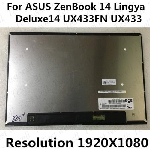 Original 14'' display for ASUS ZenBook 14 Lingya Deluxe14 UX433FN UX433 LCD screen assembly without Bezel 1920X1080 resolution