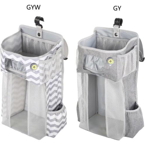 Led Night Light Baby Storage Organizer Crib Hanging Storage Bag Caddy Organizer for Baby Essentials Bedding Set Diaper Bag
