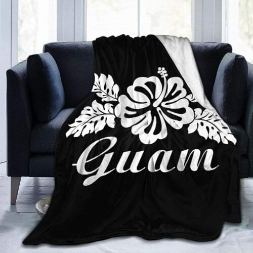 Fuzzy Blanket Hibiscus Flowers Guam Fluffy Fleece Blanket Soft Blanket