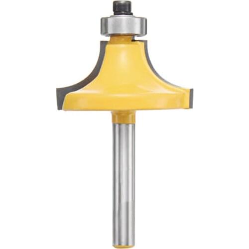 1/4" Shank 3/4" Radius Carbide Round Over Edging Router Bit Wood Cutter Woodworking Trimming Engraving Carving Cutting Tools