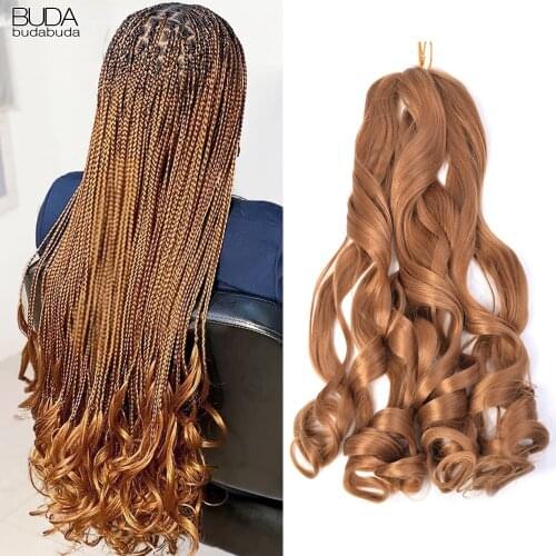 Synthetic Spiral Curls Hair Bundles Loose Wave Braiding Hair 24 Inch Crochet Braids Ombre Blonde Hair Extensions For Women