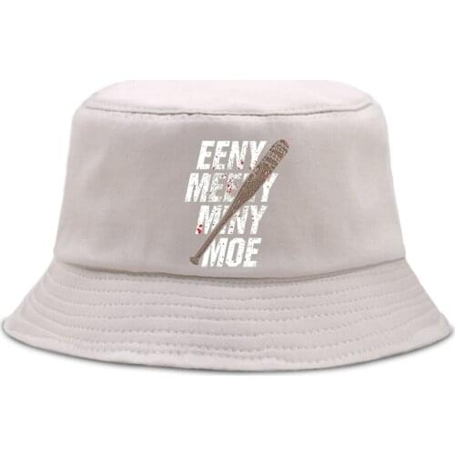 Eeny Meeny Miny Moe Printed Funny Bucket Hat Unisex Outdoor Panama Style Cap Sunscreen Sun Caps Sports Cotton Fisherman Hats