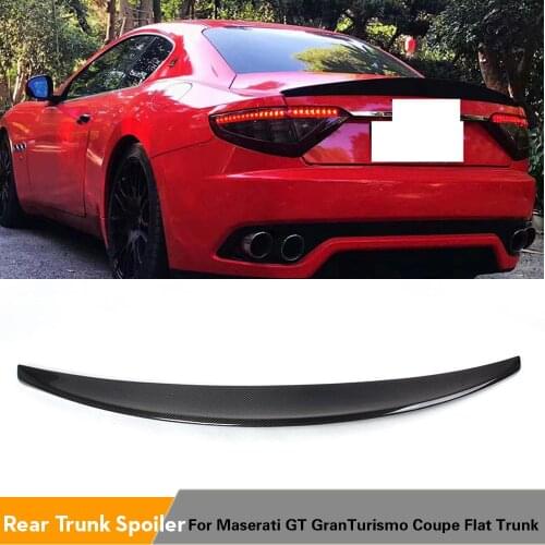 Carbon Fiber / FRP Unpainted Rear Trunk Boot Spoiler Wing Lip Car Rear Wings for Maserati GranTurismo Coupe 2D 2008 - 2010