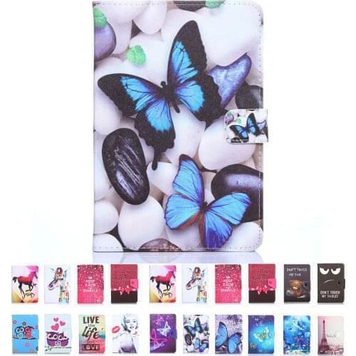 Universal 10.1'' tablet case for Samsung galaxy tab A A6 T510 T580 T590 T550 P580 9.7'' 10.1'' 10.5'' print cover felxible stand