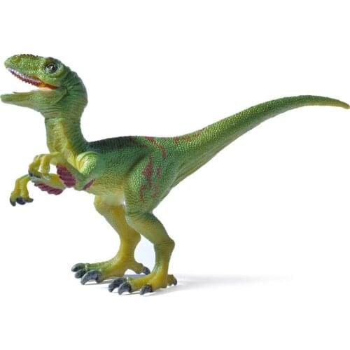 Green Lifelike Velociraptor Models Simulation Dinosaur Action Figures Children Cognitive Toys Kids Gifts Table Decor
