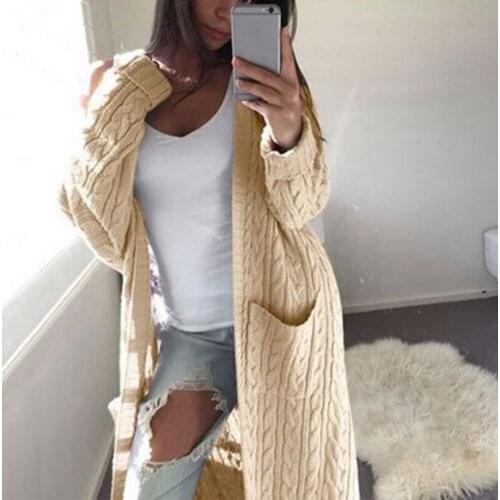 Women Ladies Winter long Sleeve Casual Loose Knitted Sweater Jumper Coat Tops