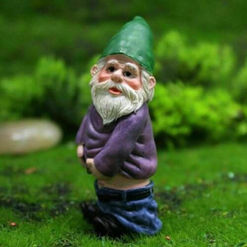 1 Set Car Decoration Naughty Gnome Statue Garden Decoration DIY Resin Ornaments Funny Scene Set Decorations New Arrival