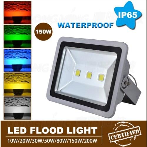 1pcs high lumen 10000LM led flood light bulbs AC85-265V led spotlight 150W led outdoor flood light warm white IP65 waterproof
