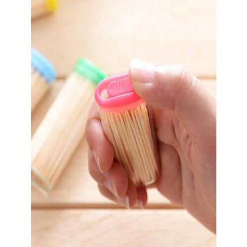 100PC/Box Disposable Wood tooth Natural Bamboo Toothpick Home Restaurant Hotel Product Fruit Double Sharp Toothpick Tool