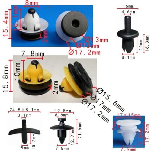 100x / 500x 20% off OEM Rocker moulding Clip for volvo Car Pedal Footboard Retainer Clip for S60 V60 30624192 alistandard ship