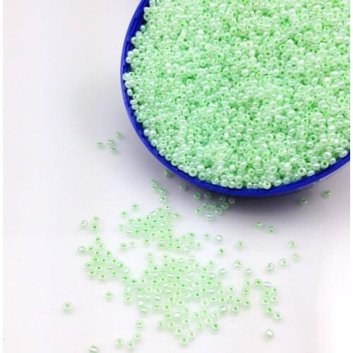 16g 1000pcs 2mm AB Light Green Colorful Round Opaque Loose Spacer Bead Cezch Glass Seed Beads Handmade Jewelry DIY Garment Bead