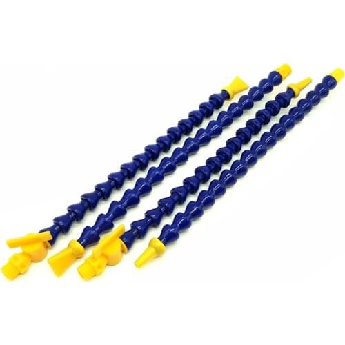 5pcs/lot 1/4''-300mm Flexible Cooling Tube Plastic Flexible Water Oil Coolant Pipes Hoses with Switch