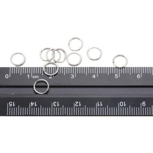 50 pcs Stainless Steel split double layer rings DIY for Jewelry Making Bracelet Findings Necklace component Accessories