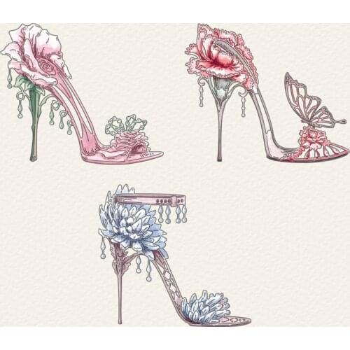 AliliArts Metal Cutting Dies High heels diy Scrapbooking Photo Album Decorative Embossing PaperCard Crafts Die 2020