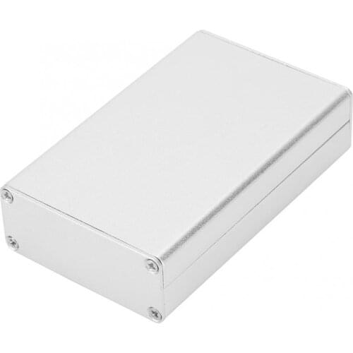 PCB Aluminum Box Enclosure Instrument Shell Electronic Cooling Box Silver 20*50*80mm