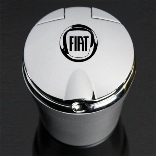 Car ashtray With Led Lights car Logo Creative Personality ashtray for Fiat Aegea 500c Panda Uno Palio Tipo Doblo car Accessories