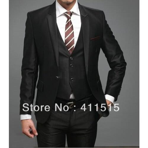 Free shipping custom made cheap mens formal suits business dress wedding groom man wear tuxedos