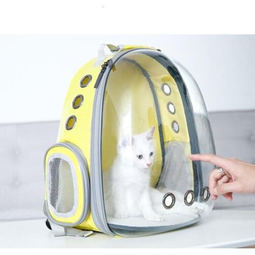 Breathable Small Pet Carrier Bag for dog cat Portable Pet Outdoor Transparent Travel Backpack Dog Cat Carrying Cage 7 Colors